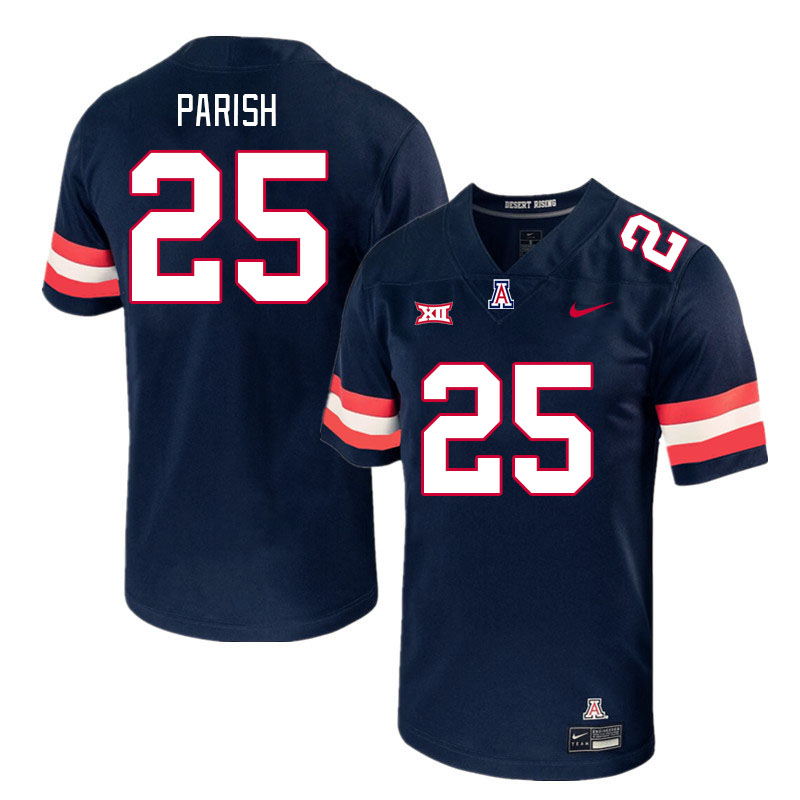 Arizona Wildcats #25 Arian Parish Big 12 Conference College Football Jerseys Stitched Sale-Navy